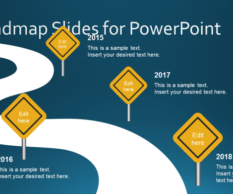 قالب پاورپوینت PowerPoint Roadmap